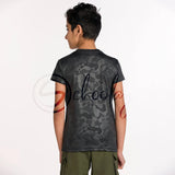 All Day Wear Camo Versatile Black Tee