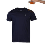 Solid Navy Crew Neck Zero Stain 100 Percent Premium Cotton T shirt