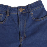 Stain Repellent Indigo Denim Shorts