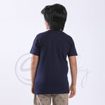 Stain Repeller Solid Navy Blue Tee