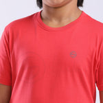 Stain Repeller Solid Salmon Red Tee