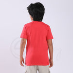 Stain Repeller Solid Salmon Red Tee