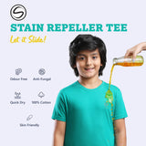 Stain Repeller Solid Teal Green Tee