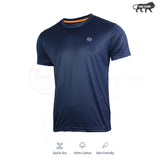 Navy Blue Athleisure Hexagon Tee